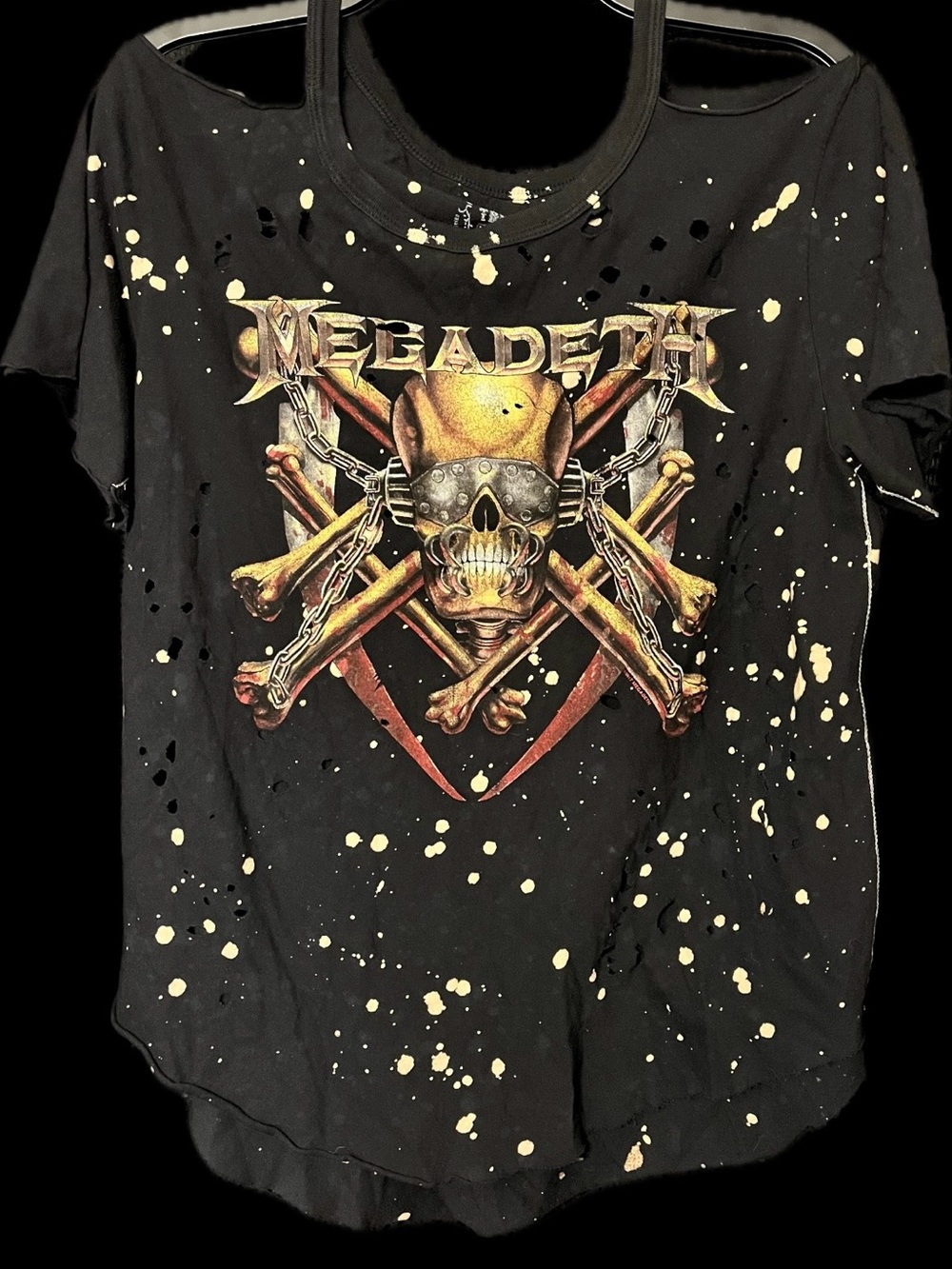 Megadeath Trunk Ltd factory distressed T-shirt size medium. Rare!